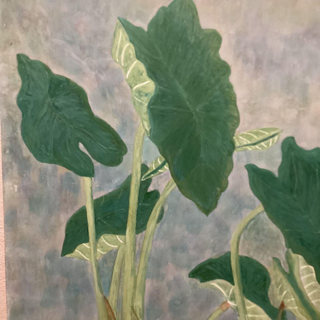 節子　　日本画　タイトル【　苧　　毛　】　豪華額装仕立　　前面アクリル仕様