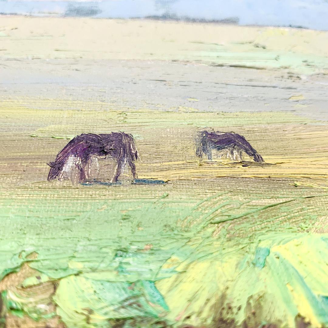 真作保証 本間武男 希少 油彩 肉筆 風景画 本人直筆鉛筆サイン入り 額装