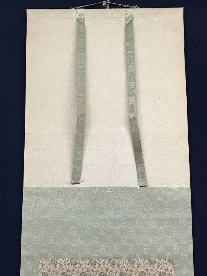 【真作】五十棲子元/リンドウに鶺鴒図/花鳥図/掛軸/名家伝来/AC-777