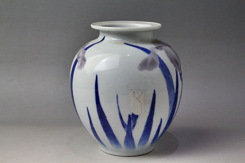 ★ppap♪★さま 皇室技芸員 宮川香山 造 釉下彩花瓶 眞葛香山 *真贋保証