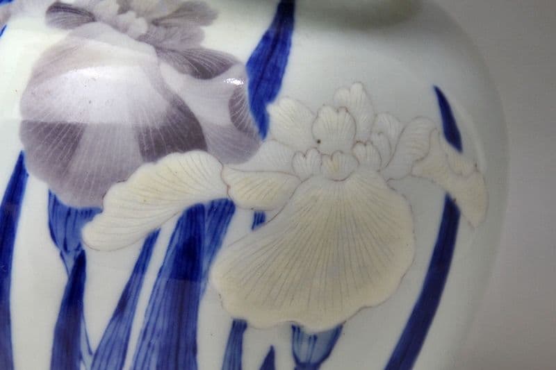 ★ppap♪★さま 皇室技芸員 宮川香山 造 釉下彩花瓶 眞葛香山 *真贋保証