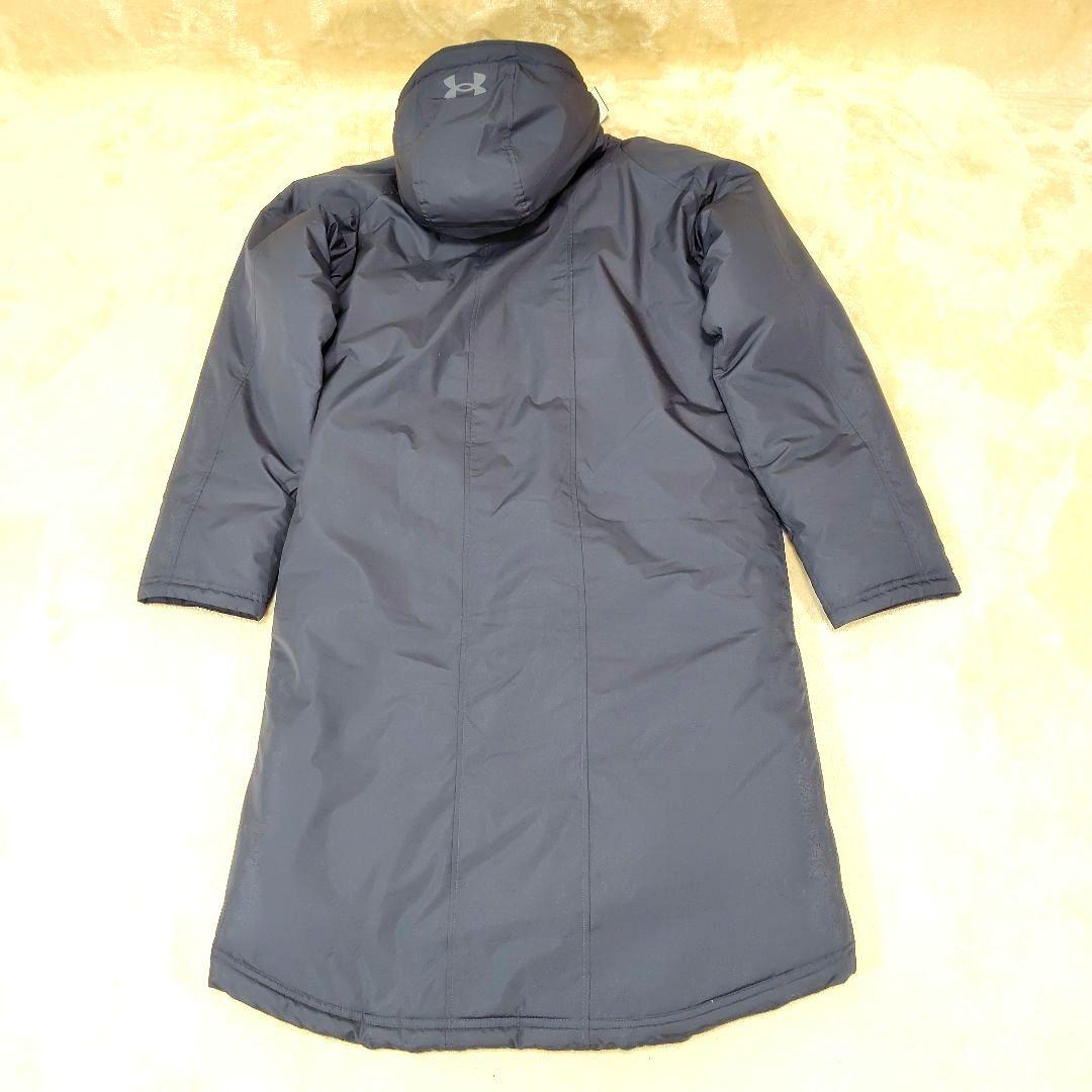 新品未使用 アンダーアーマー ロングコート ベンチコート サッカー L ブラック