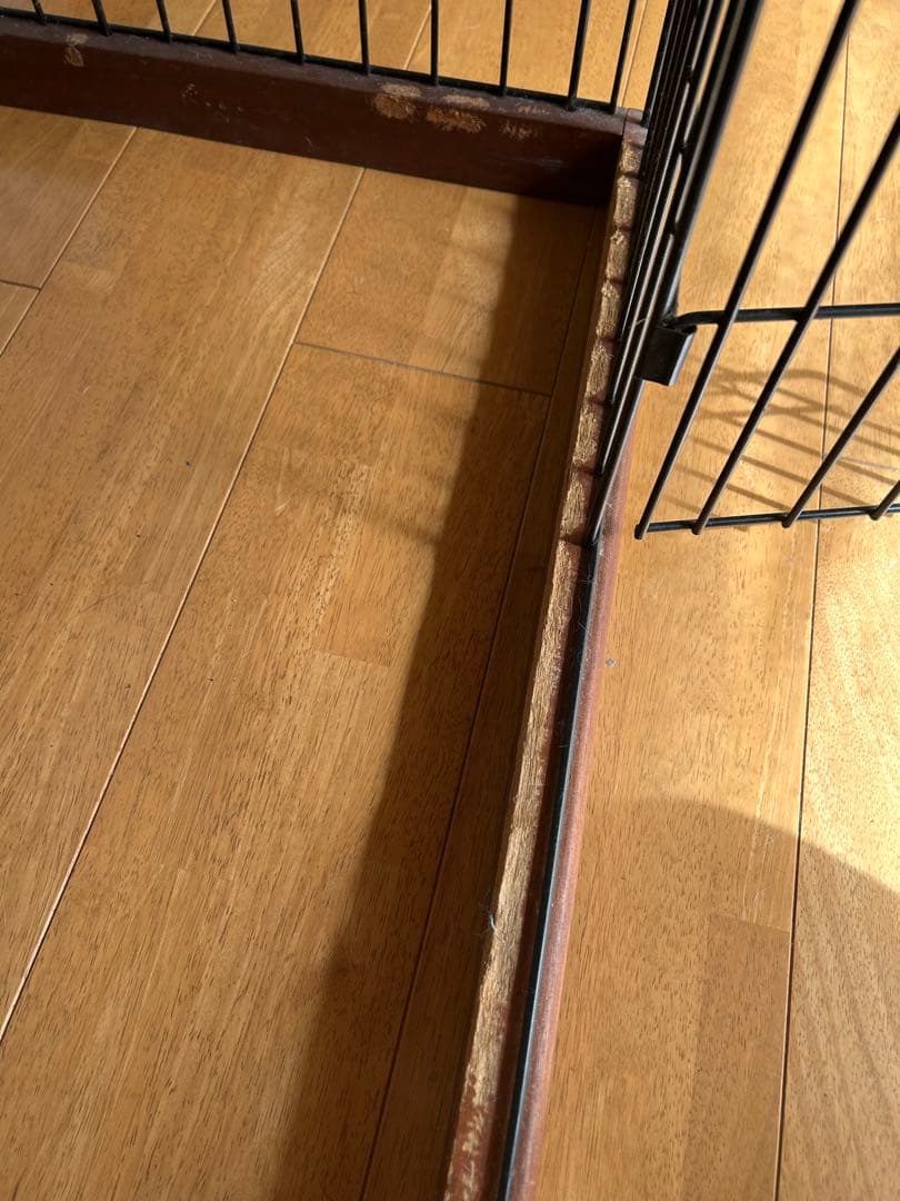 木製フレーム オープントップ　ペットサークル 小型中型犬用