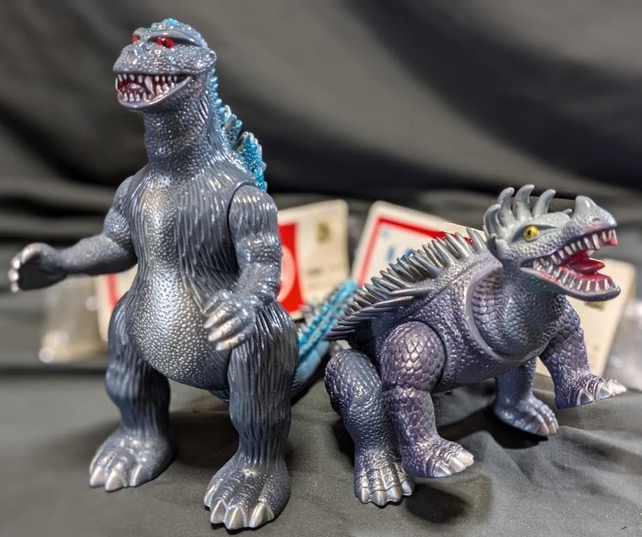 逆襲ゴジラ＆アンギラス（マルサン）ソフビフィギュア２体セット