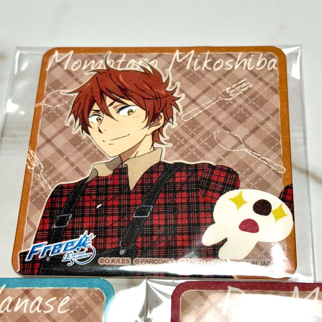 Free! 喫茶イワサメ パルコカフェ　コースター 遥 凛 百太郎 3枚セット