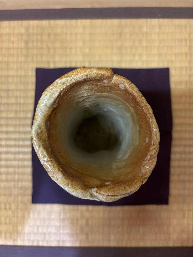 立花大亀　自作　信楽花入　巻ずし　寺垣外窯　杉本貞光　信楽焼