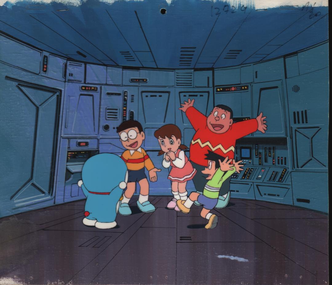 「ドラえもん」劇場版アニメ背景画付きセル画額縁入り