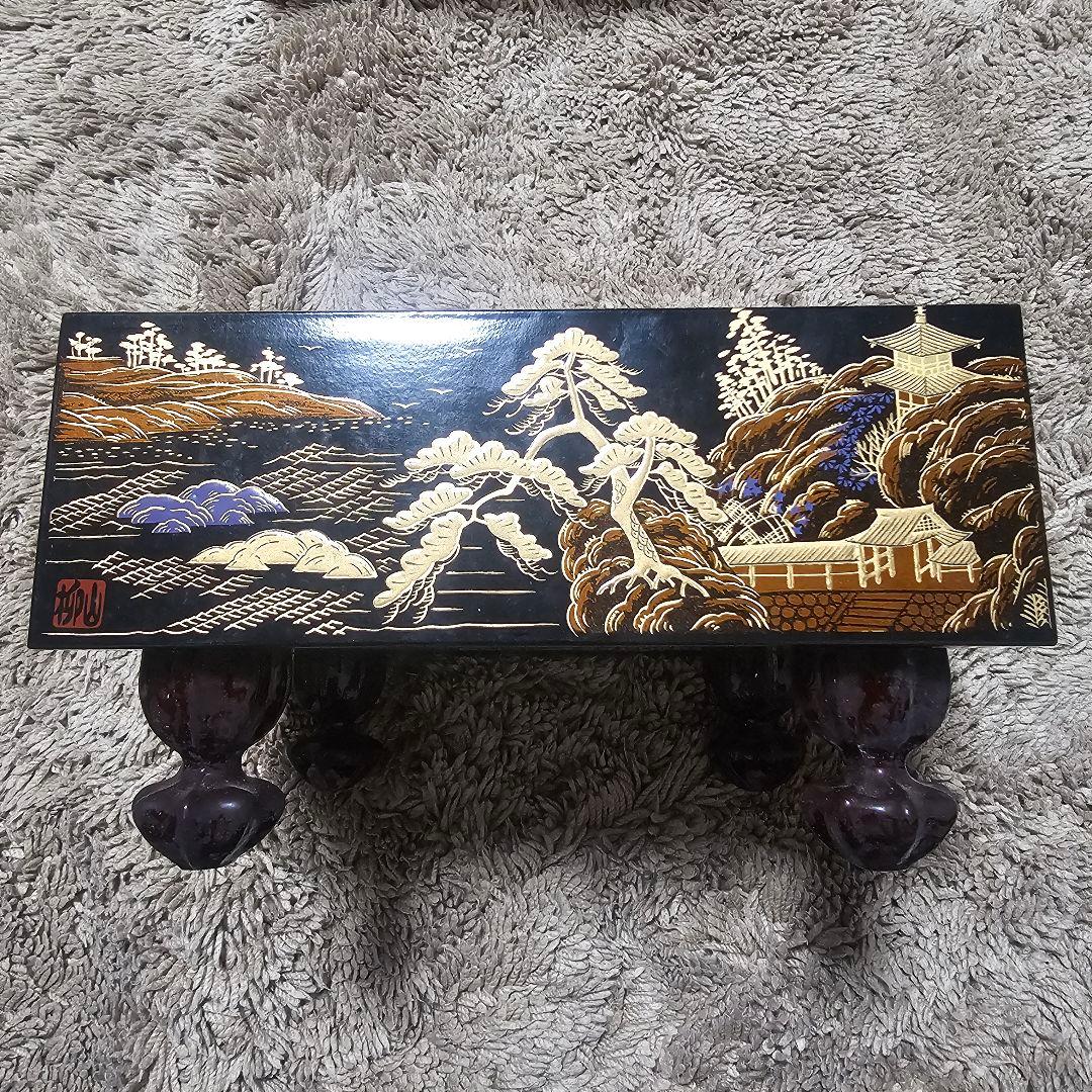 漆芸碁盤 ミニサイズ 柳山作 ミニ碁盤ミニ碁石セット