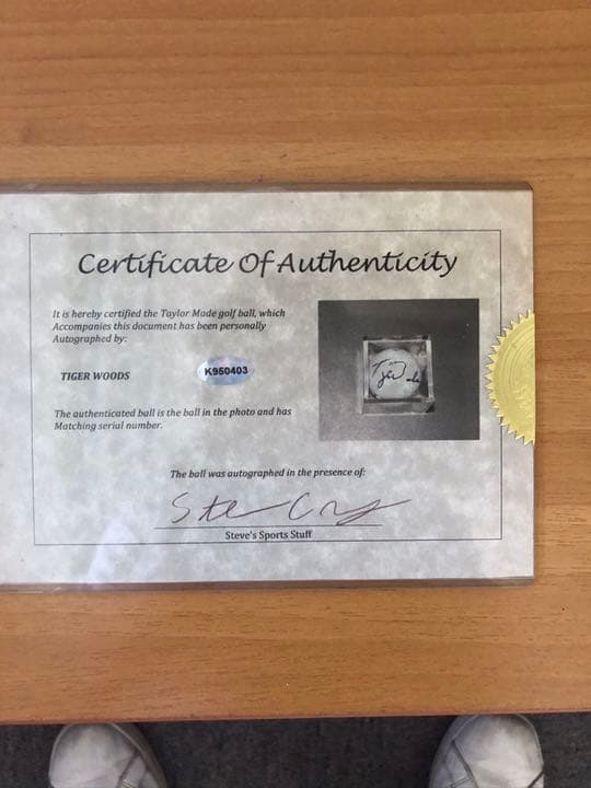 ★タイガーウッズ★Tiger Woods★サインボール★証明書付