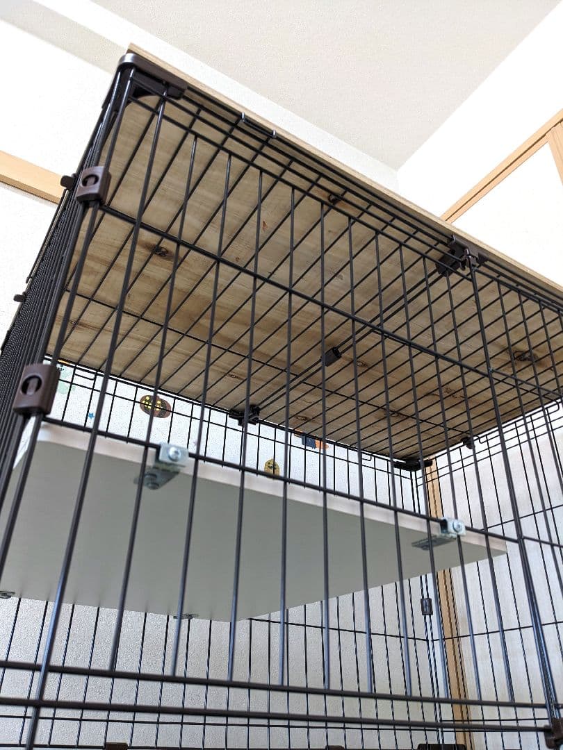 アイリスオーヤマ 猫用 コンビネーションサークル ケージ 棚付き