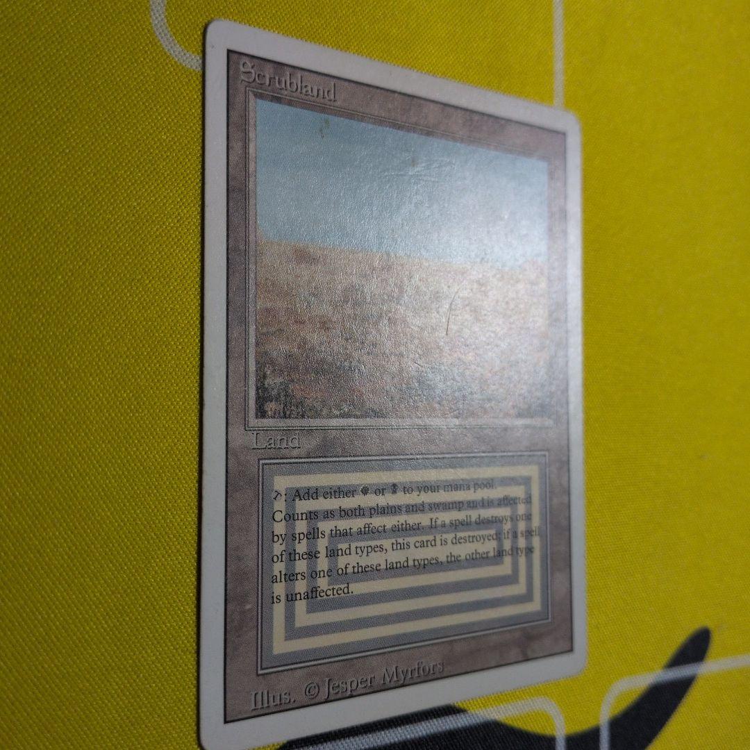 MTG Scrubland デュアルランド 3ED 英語　白枠