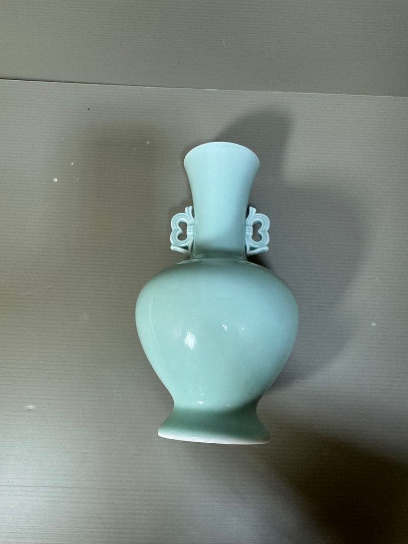 2221  深川製磁　製磁　双耳花瓶