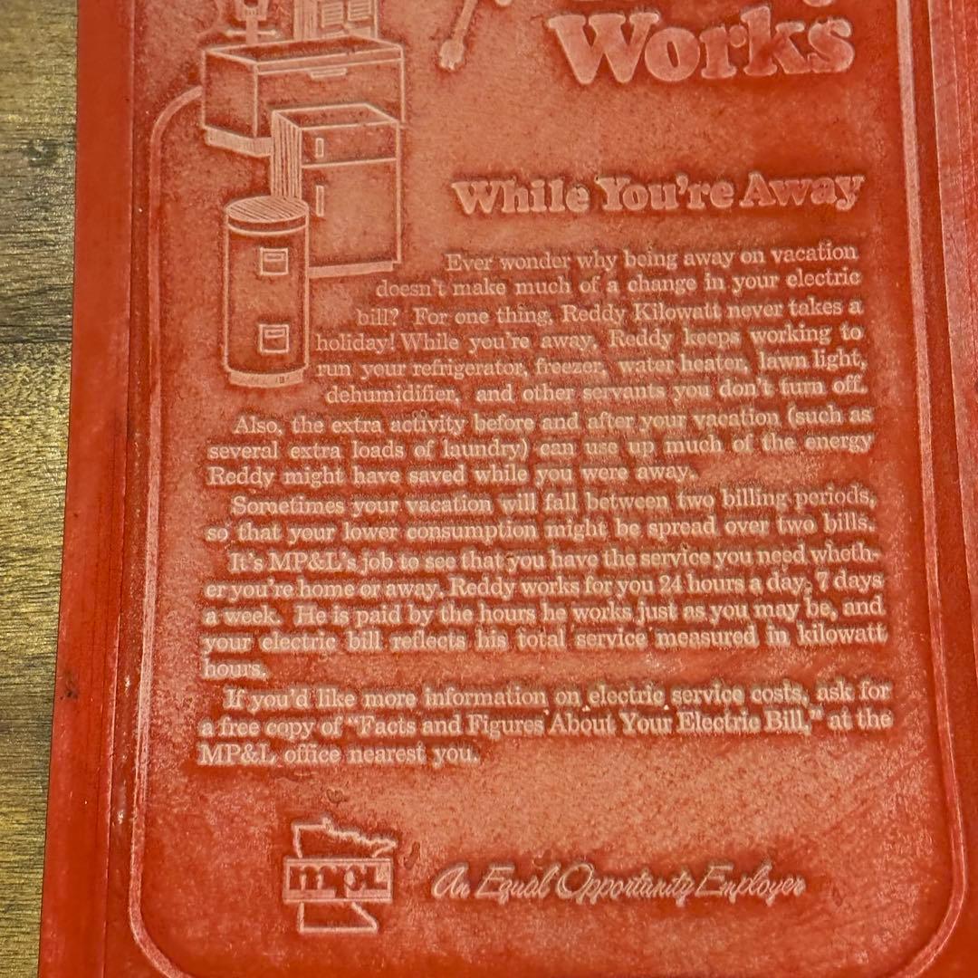 USA VINTAGE Reddy Kilowatt PAPER MOLD ①