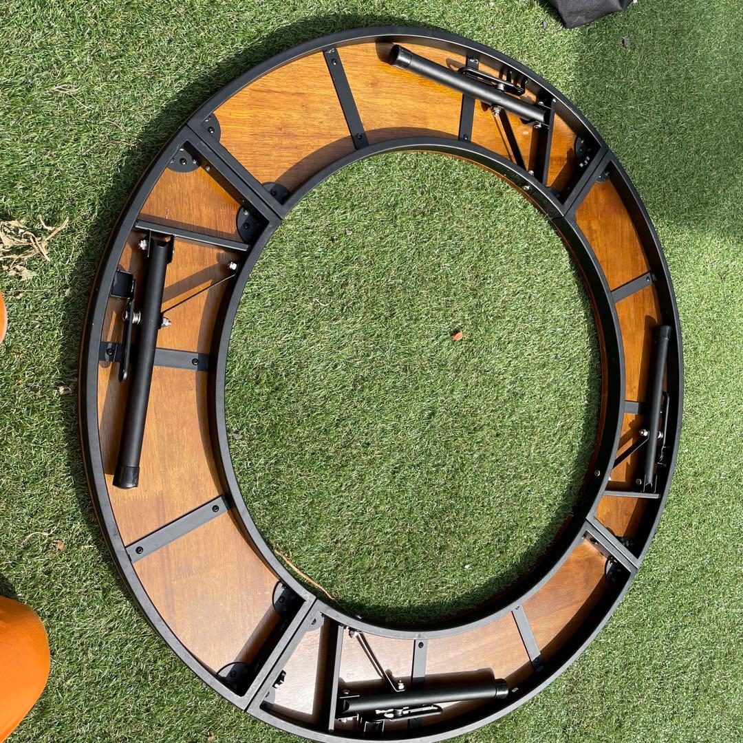 アイアンウッド囲炉裏サークルテーブル　ネジ1つ紛失中