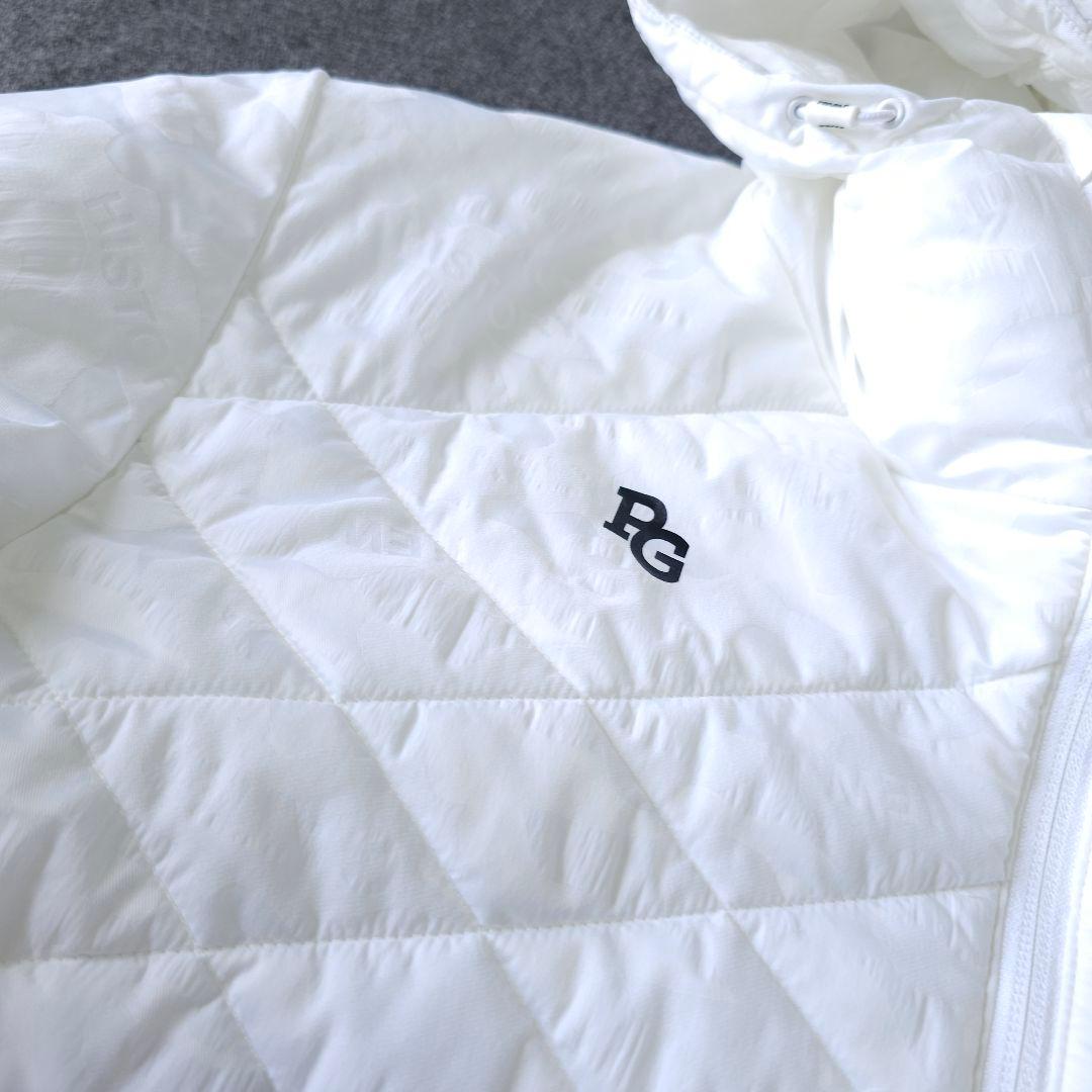 新品パーリーゲイツ】2025年Nyストレッチ中綿フーディブルゾン カモフラ白LL