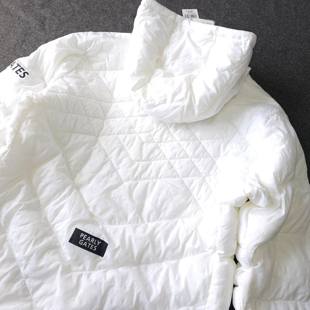 新品パーリーゲイツ】2025年Nyストレッチ中綿フーディブルゾン カモフラ白LL