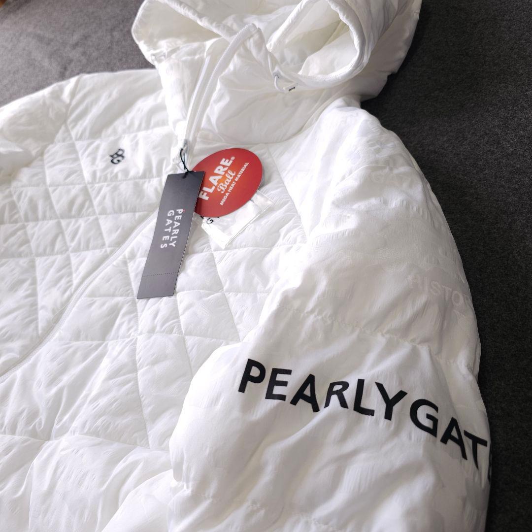 新品パーリーゲイツ】2025年Nyストレッチ中綿フーディブルゾン カモフラ白LL