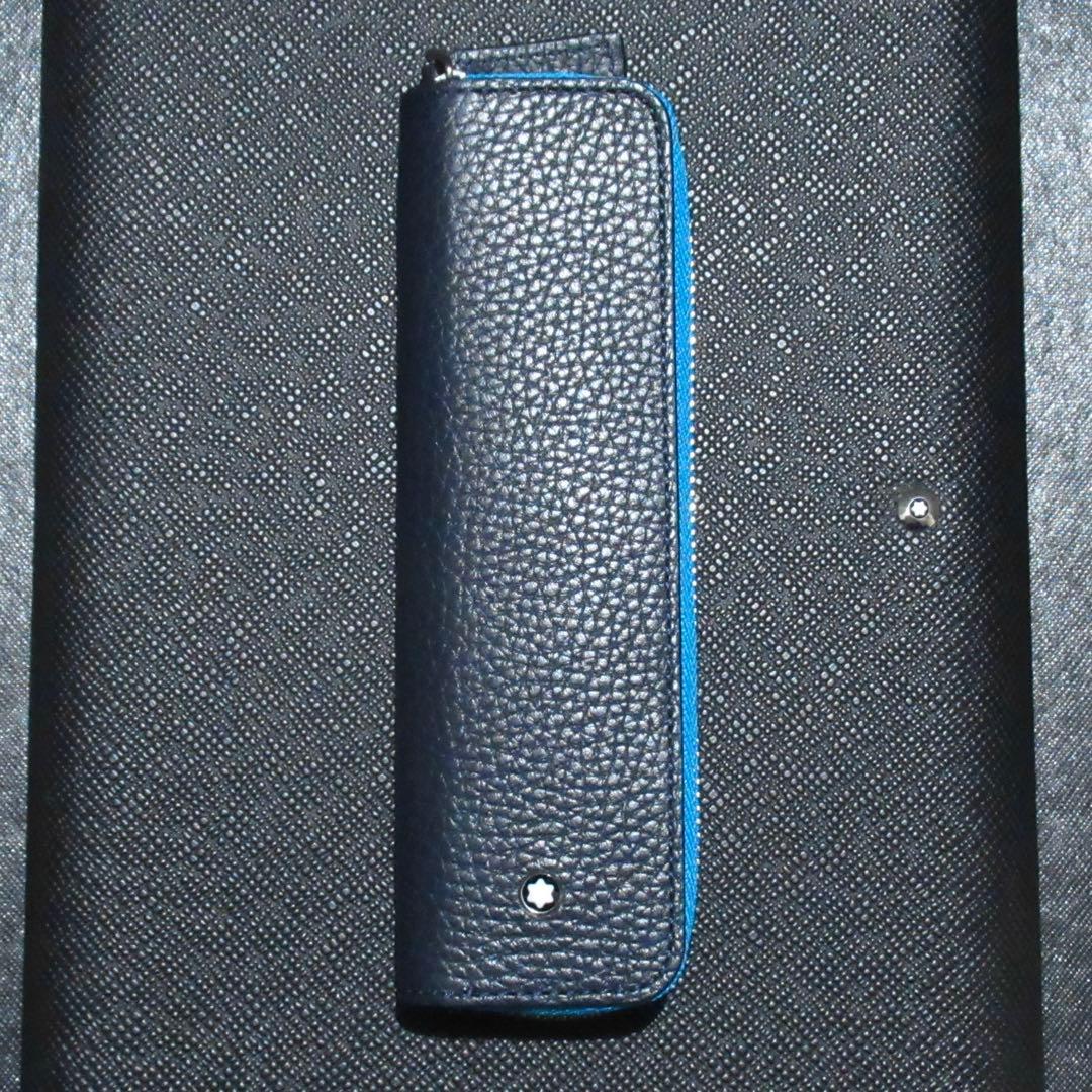 モンブラン ペンケース ペンポーチ ソフトグレイン 1本用 124131