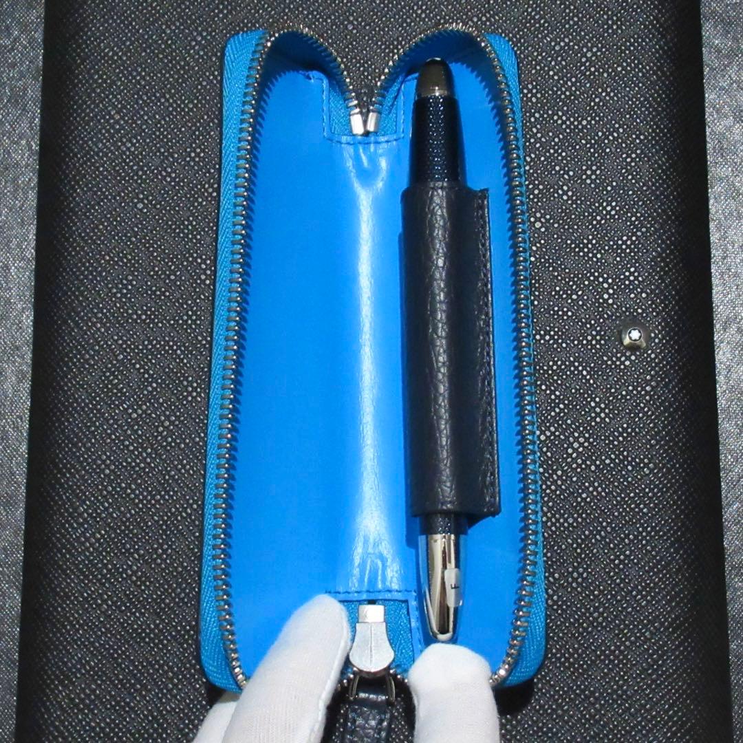 モンブラン ペンケース ペンポーチ ソフトグレイン 1本用 124131