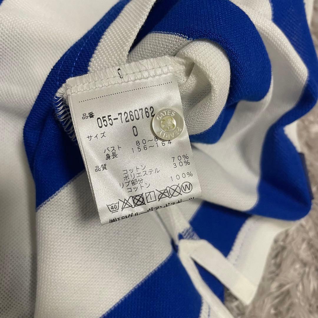 新品タグ付き　PEARLY GATES 半袖ポロシャツ 0 ボーダー　ワッペン