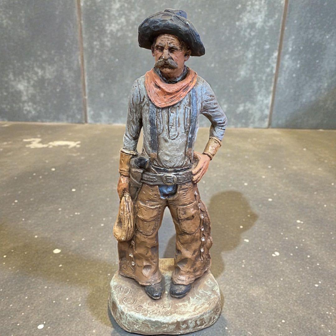 Michael Garman 西部劇の彫刻 アメリカンインテリア カウボーイ