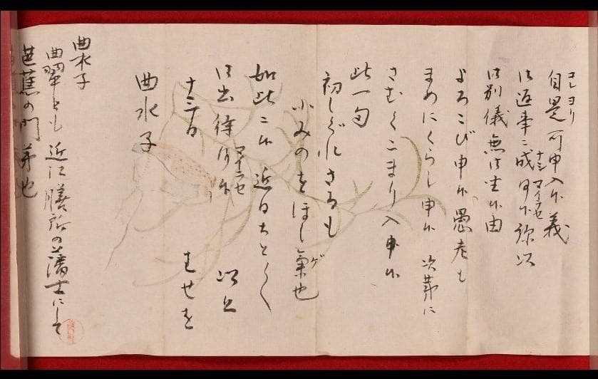 ◆『松尾芭蕉 消息文 菅沼曲翠宛 』 釈文付◆検）俵屋宗達 千利休 向井去来