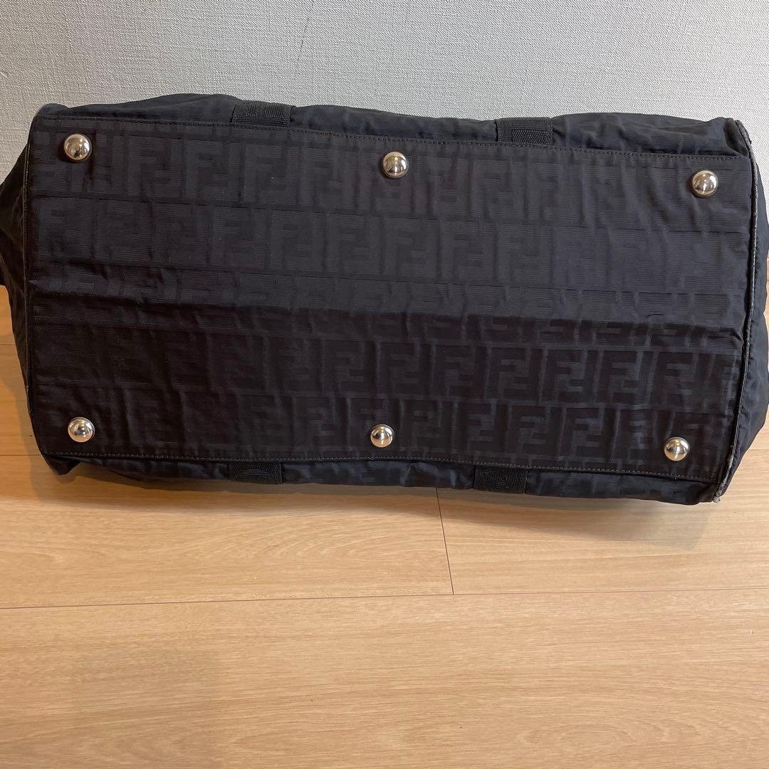 FENDI フェンディ　ボストンバッグ　 ズッカ柄 ブラック　黒