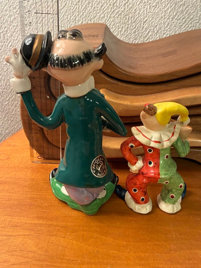 ビンテージ50s ミッドセンチュリー ジェスチャー　ハーレクイン　ピエロ　レトロ