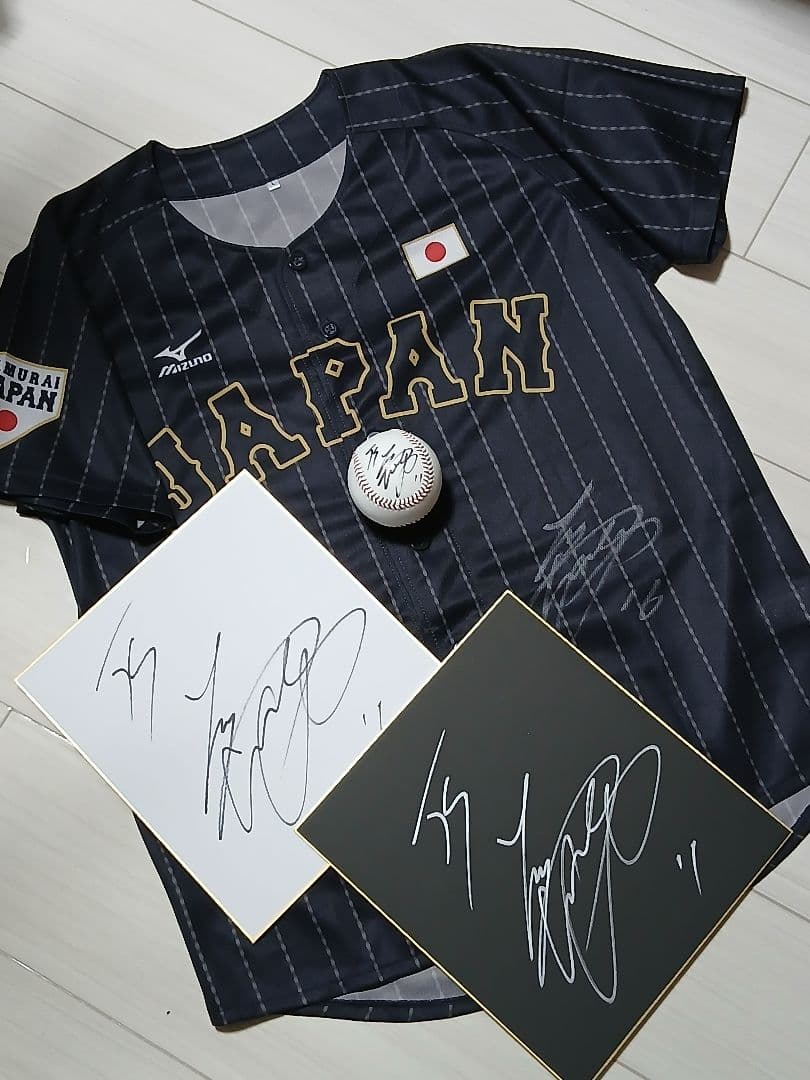 WBC出場！　大谷翔平　直筆サインユニフォーム　ボール　色紙　侍JAPAN　3点