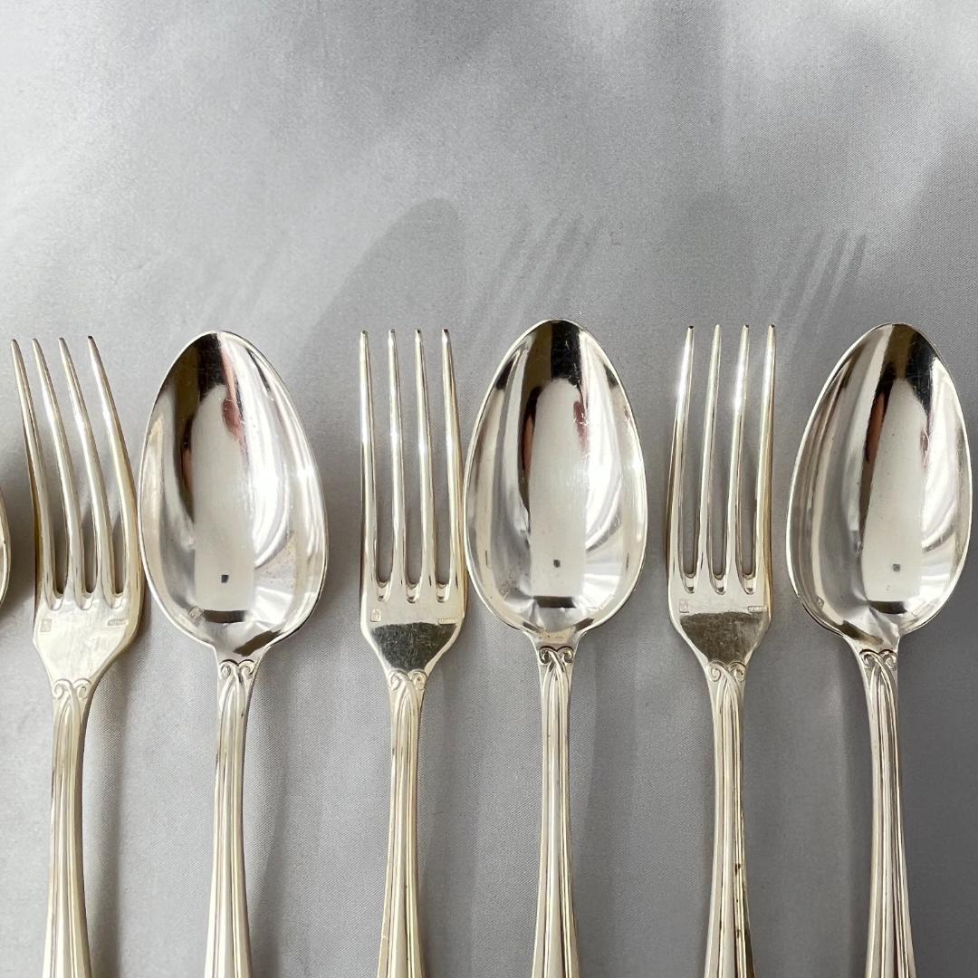 【仏蘭西】 レリーフ ディナーサイズカトラリーセット12本 アールヌーボー