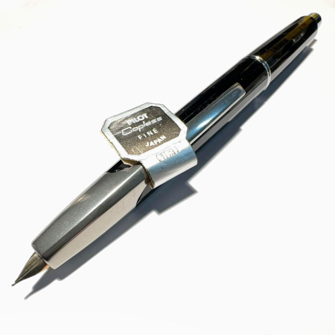 【廃番極稀少】PILOT キャップレス 多面体 未使用 タグ付き 黒 14K M