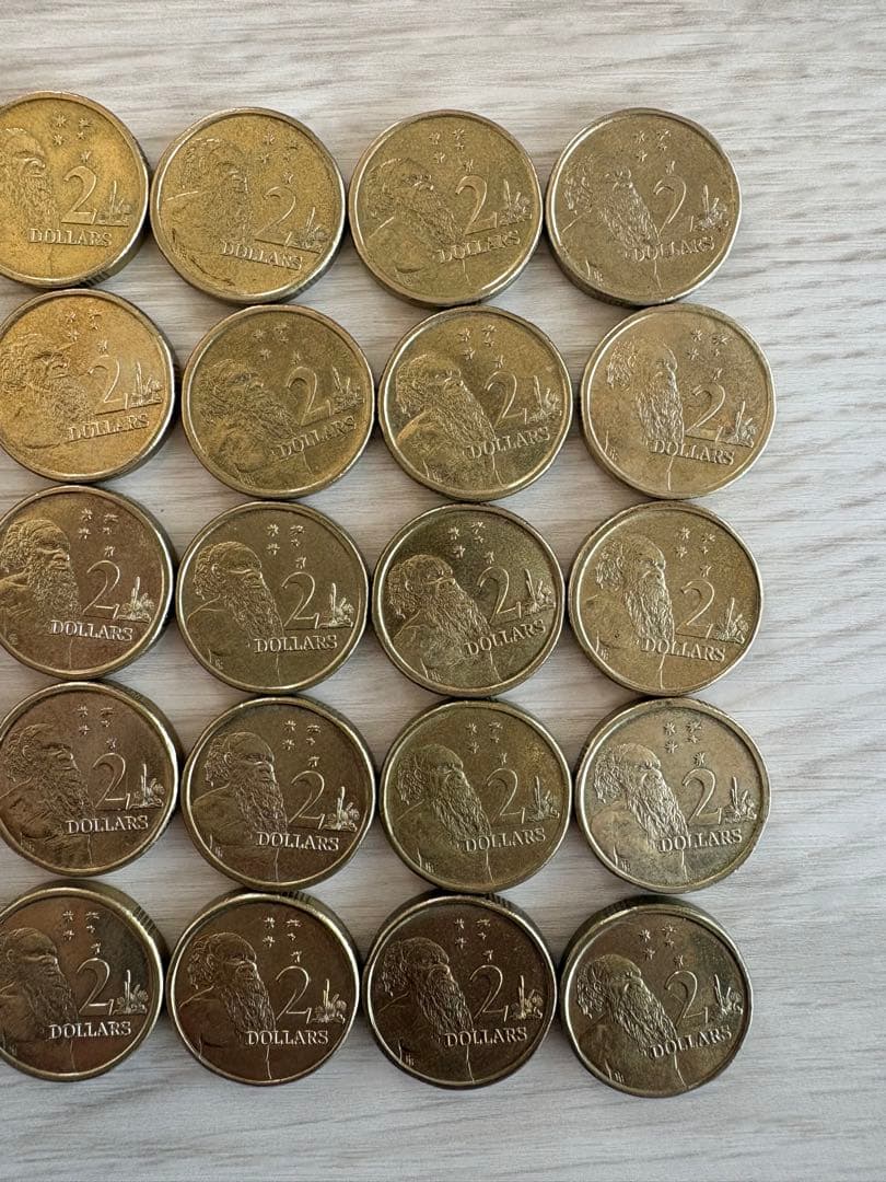 オーストラリア 2ドル  硬貨 HHイニシャル 14枚 記念交換