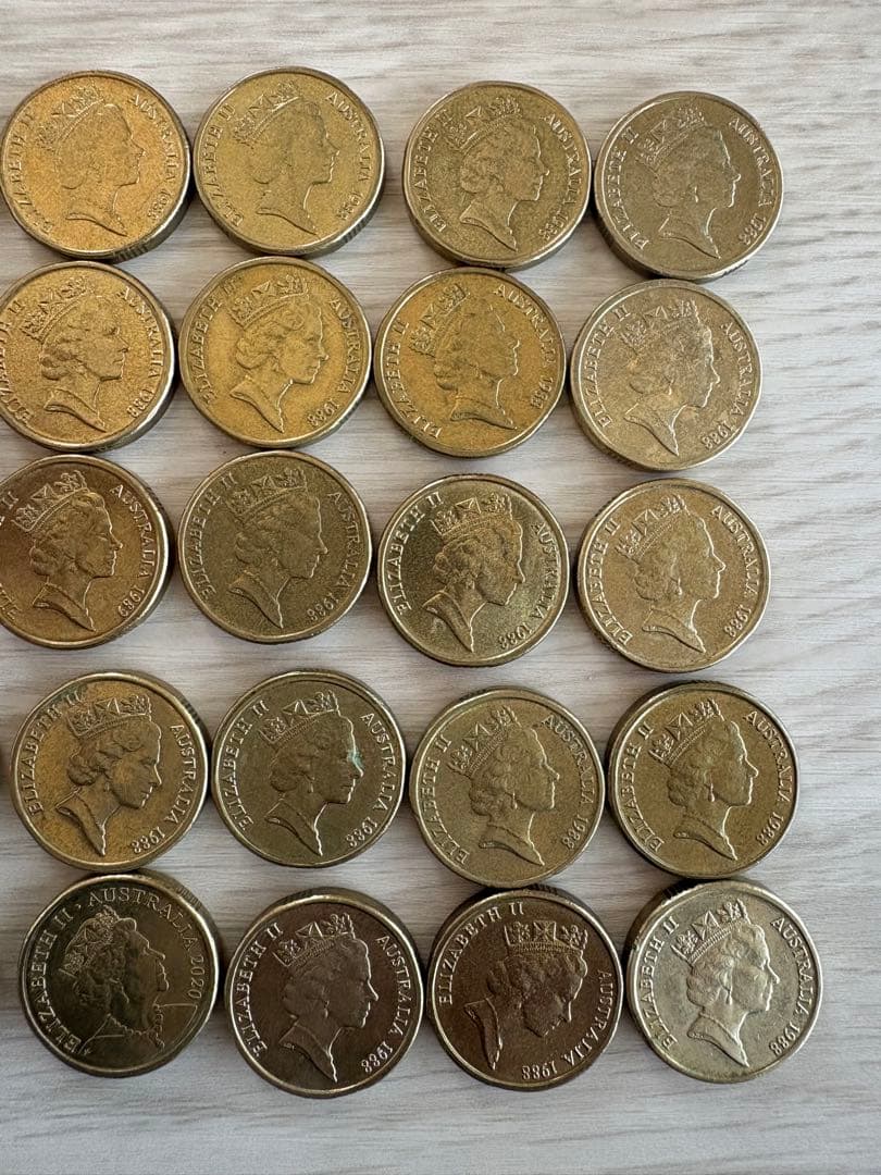 オーストラリア 2ドル  硬貨 HHイニシャル 14枚 記念交換