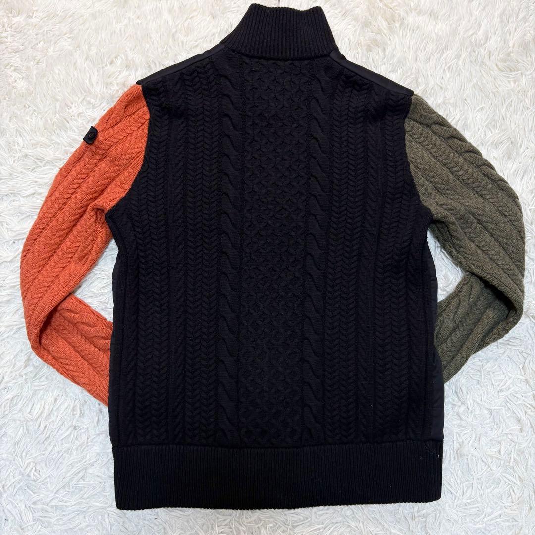 ブリーフィング　ケーブルニット　中綿　切替　20周年　L