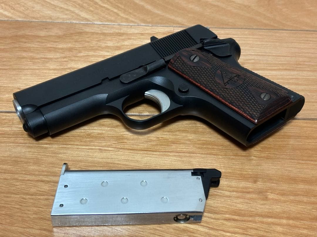 マルイ デトニクス.45 別売木製グリップ 革製ホルスター付属 ASGK刻印有り