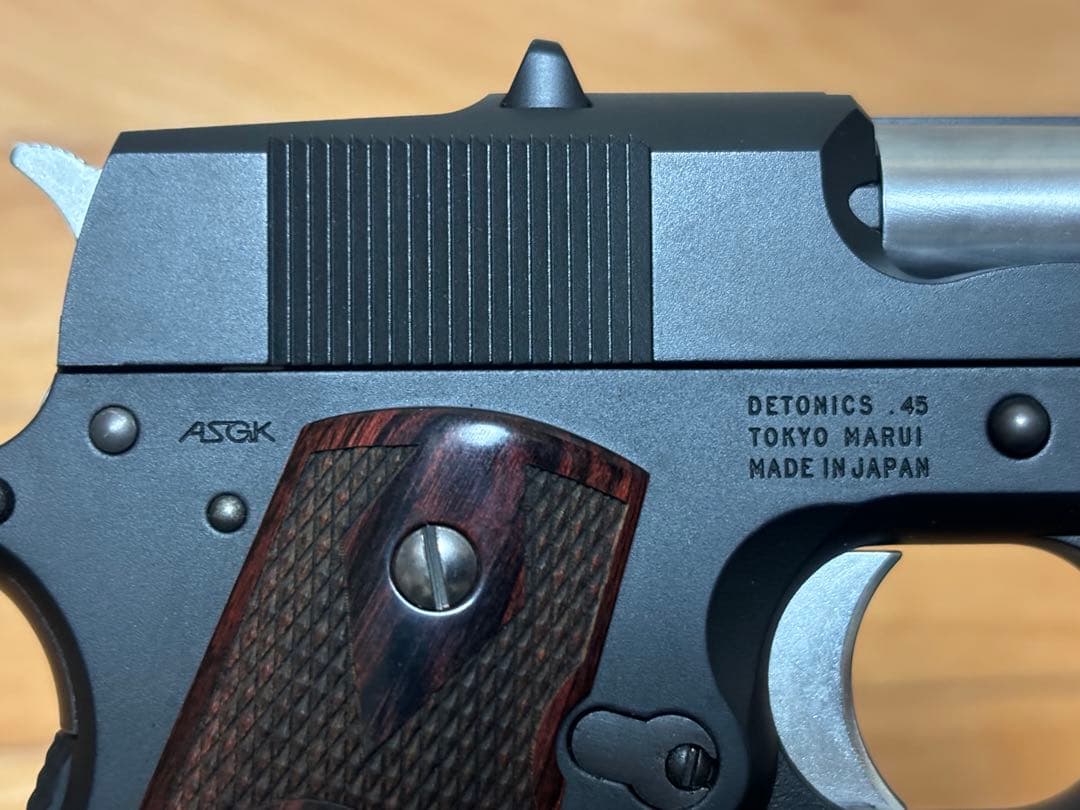 マルイ デトニクス.45 別売木製グリップ 革製ホルスター付属 ASGK刻印有り