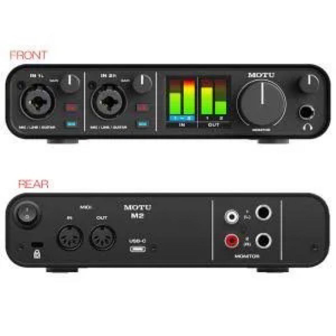 MOTU M2 USBオーディオインターフェース ゲーミング ギター接続 DAW