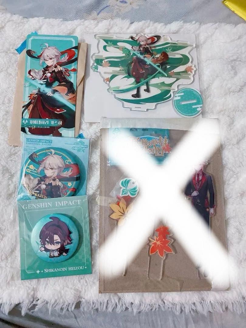 原神 楓原万葉 鹿野院平蔵 アクスタ ポストカード 缶バッジ グッズ まとめ売り