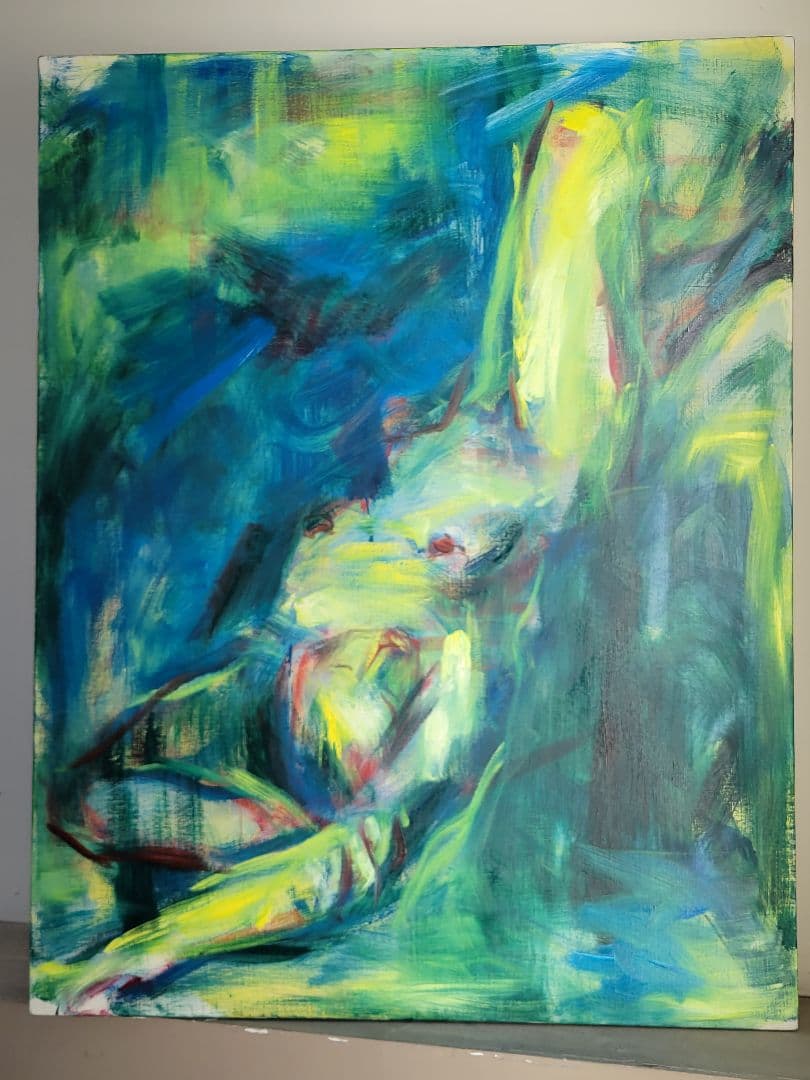 No.10 「青の光景」 女性のヌード 油彩画