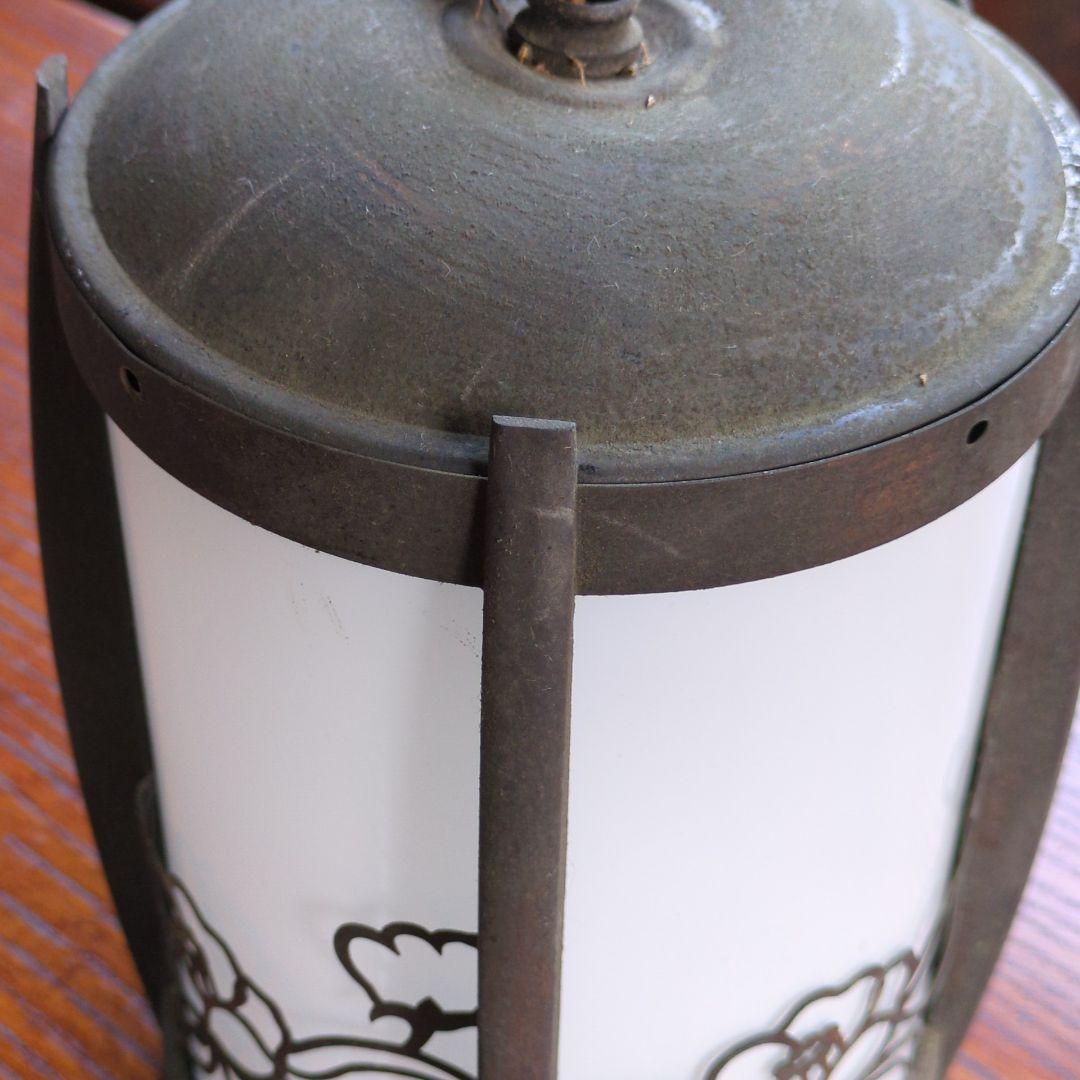 迎賓館　大正ロマン◆照明 ペンダントライト アンティーク　乳白 ランプ　電笠