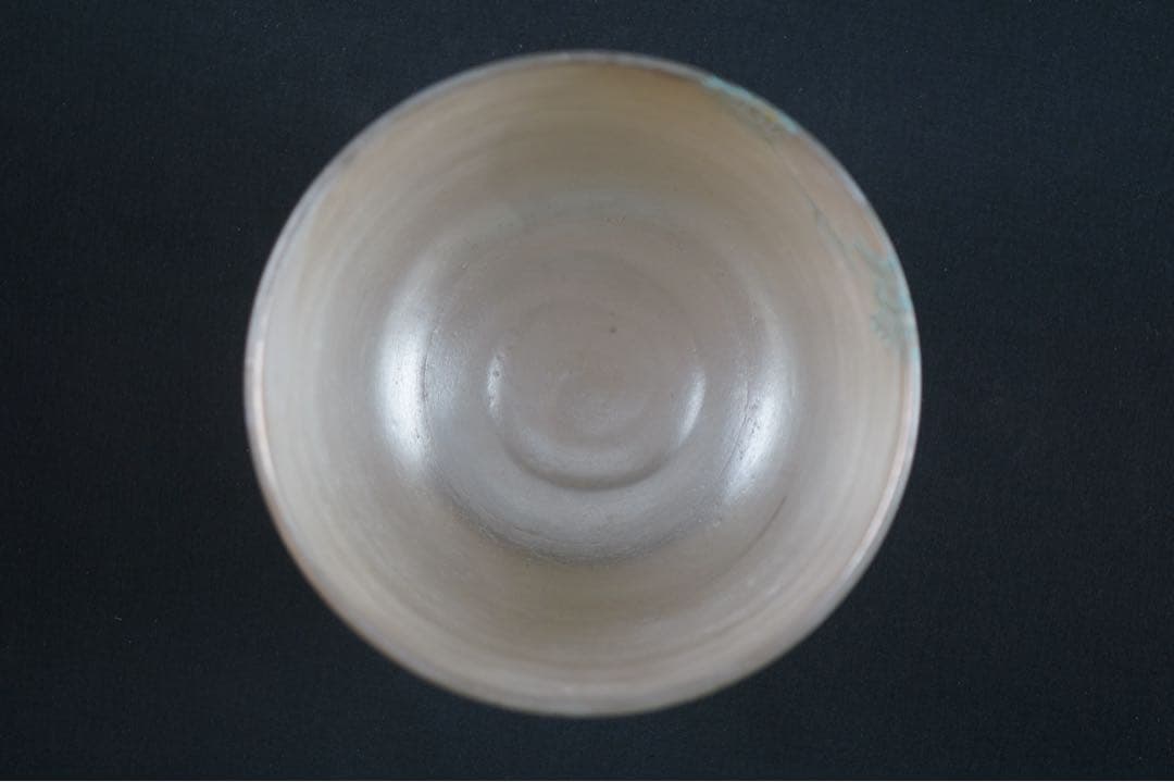 方舟 作 銀地 色絵 茶碗 共箱 共布 茶道具