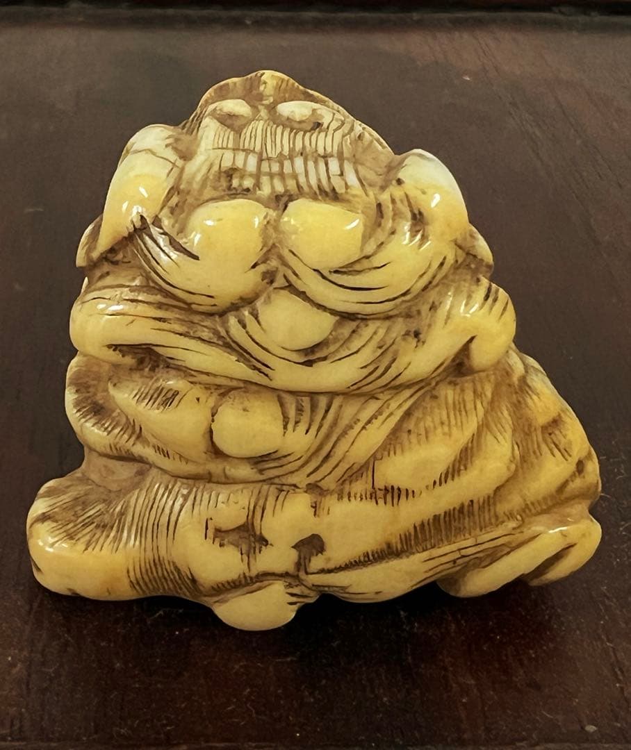 根付　獅子　彫刻　H9-4