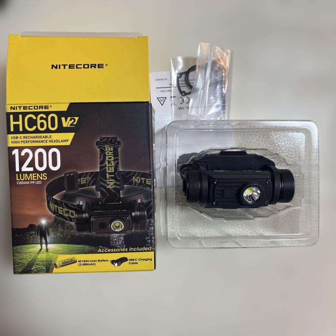 NITECORE HC60 V2 ヘッドランプ 1200ルーメン