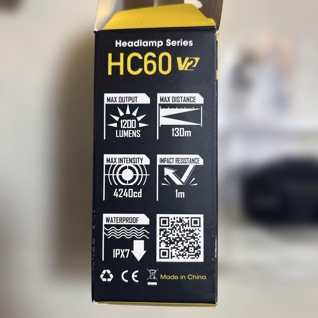 NITECORE HC60 V2 ヘッドランプ 1200ルーメン