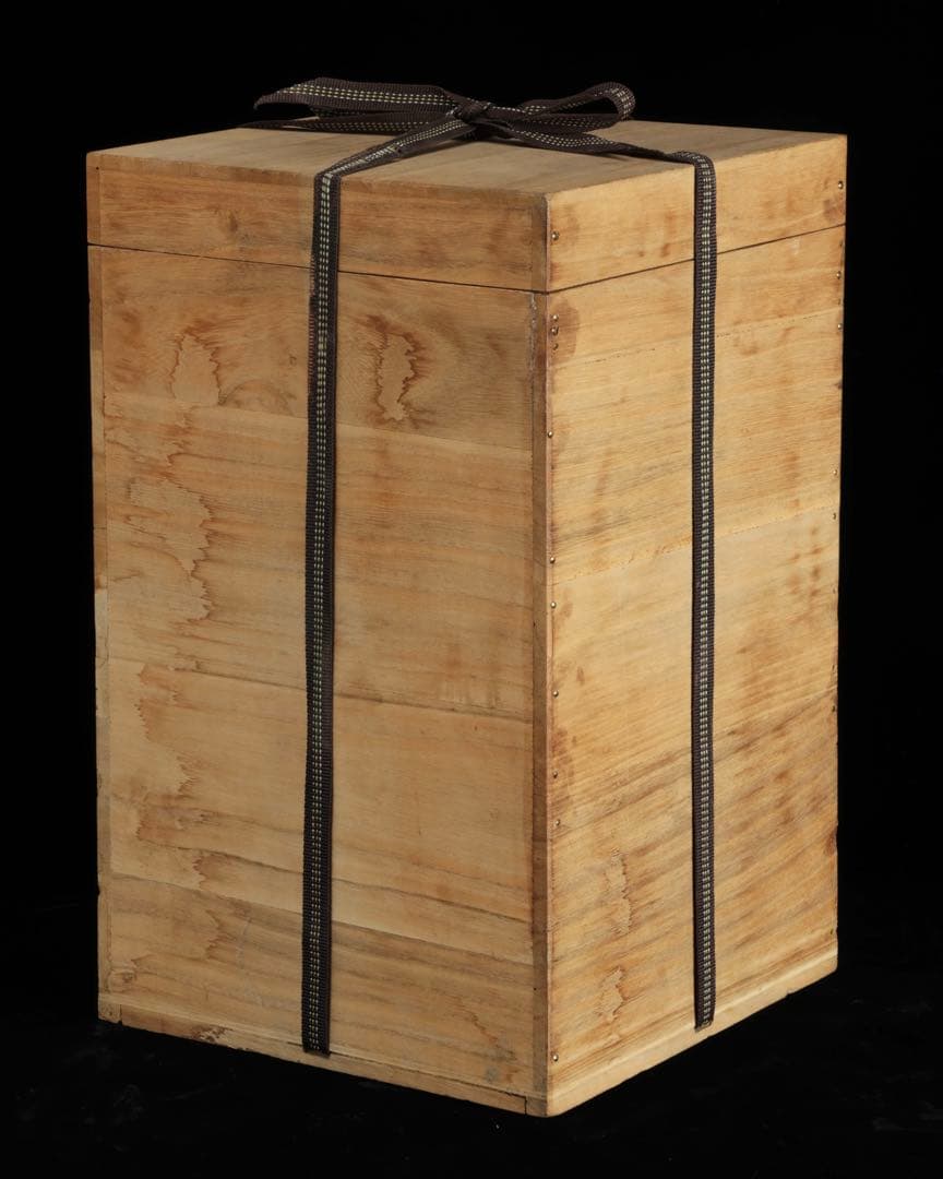 九谷焼 古九谷 赤絵金彩人物図双耳花瓶 飾壺 29㎝ 共箱 時代 古美術 骨董品