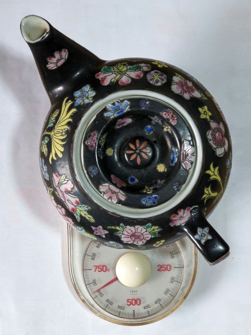 ♦中国古玩 花埋め図 景徳鎮窯 輸出用CHINA 茶道具 急須 古美術 骨董品