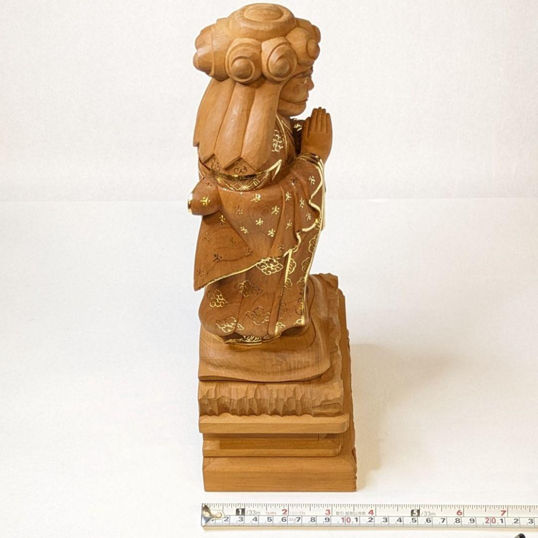 【セール・新品】 中山鬼子母神　金泥　紅檀　総高さ約32.5㎝　鬼子母神
