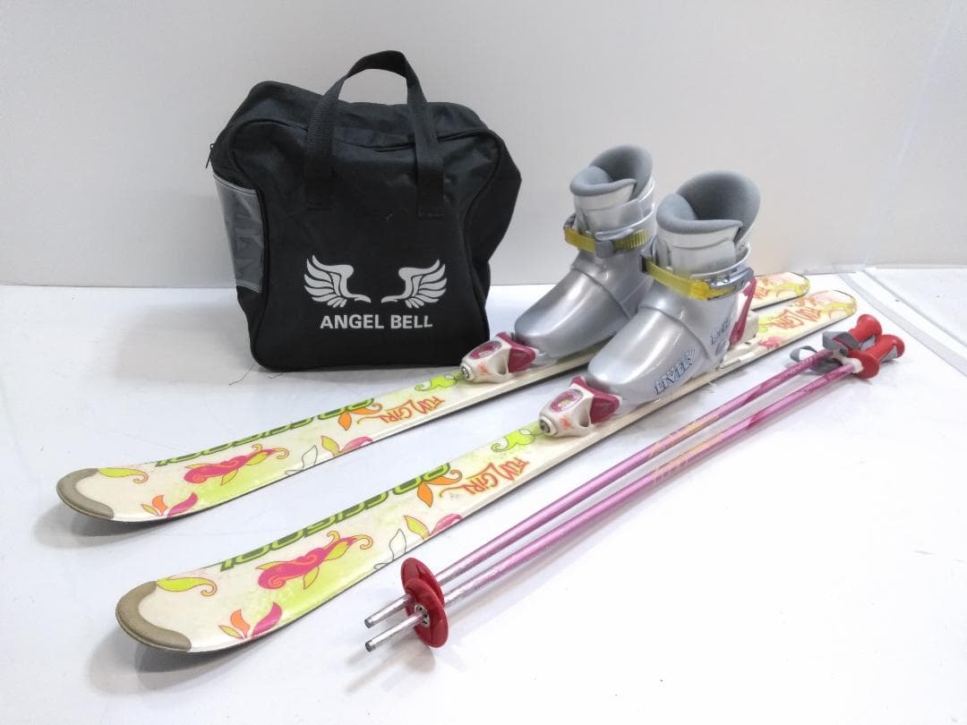 女子ジュニアカービングスキー4点セット ロシニョール120cm ブーツ21cm◇