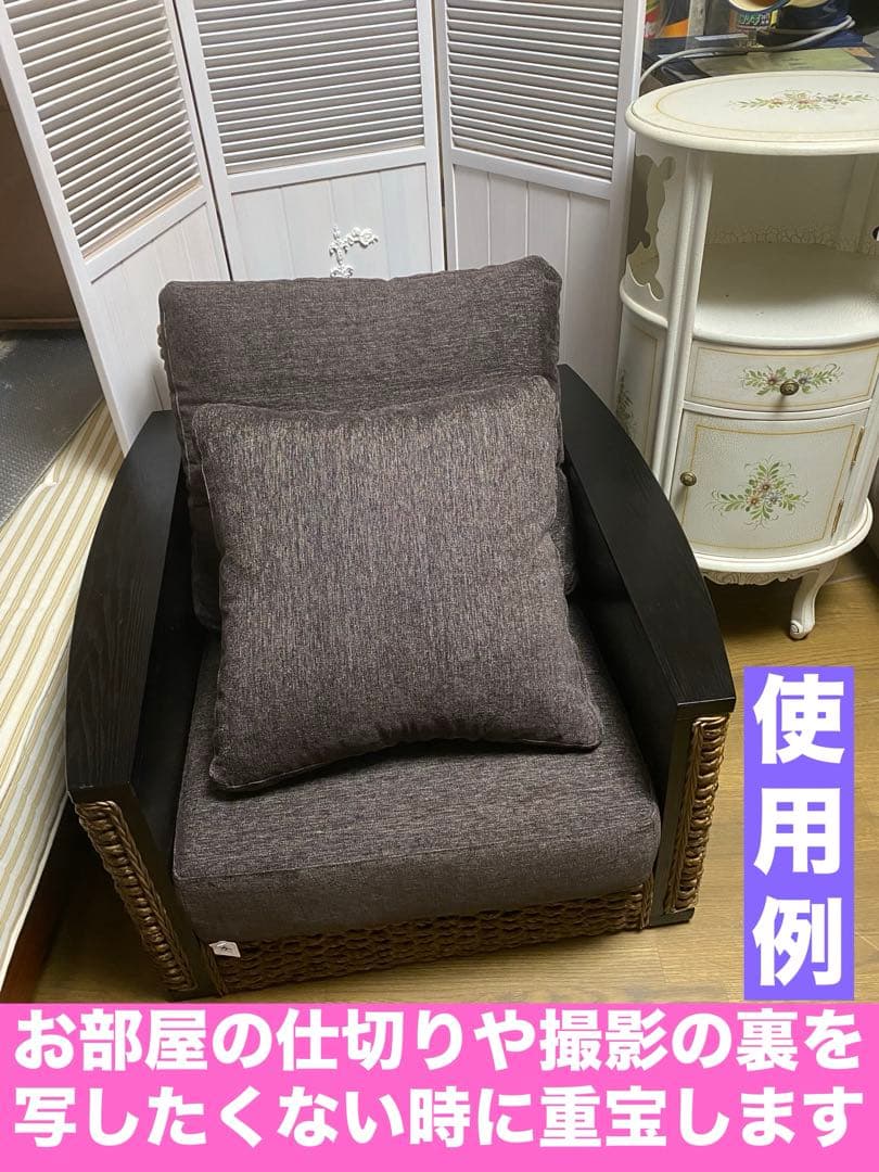 ロココ♦️ホワイトシャビー♦️3連 高級 パーテション♦️天然木♦️未使用品♦️送料込