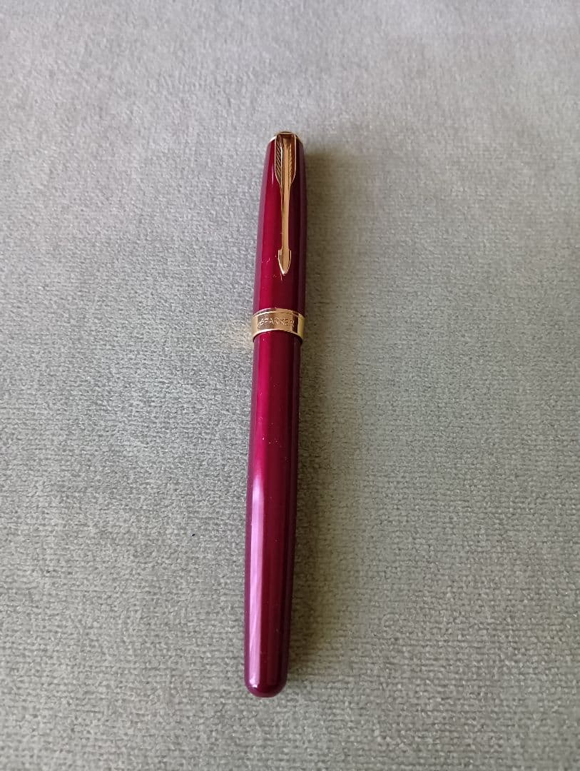 パーカー　SONNET　フランス　レッド 万年筆 ペン先18k